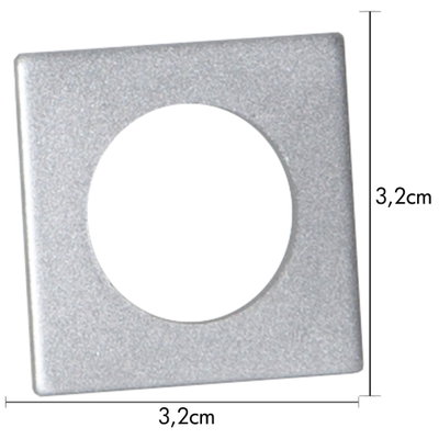 Ljusmanschett Silver Kvadrat 7-Pack