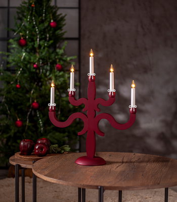 Ljusstake Canna Röd