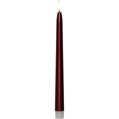 Antikljus Flamme Metall Röd 28cm
