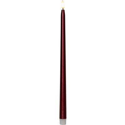 Antikljus Flamme Metall Röd 39cm