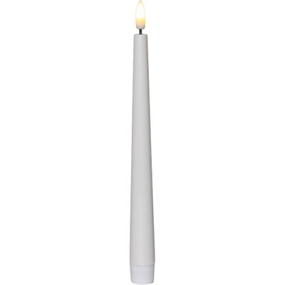 Antikljus Flamme Candy Vit