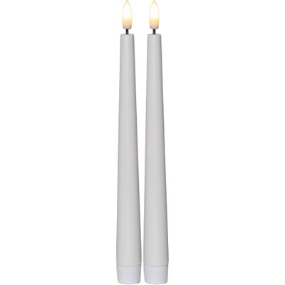 Antikljus Flamme Candy Vit