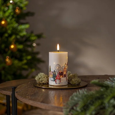 Blockljus Flamme Winterland 16cm