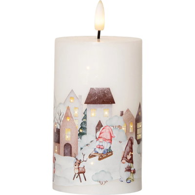 Blockljus Flamme Winterland 16cm