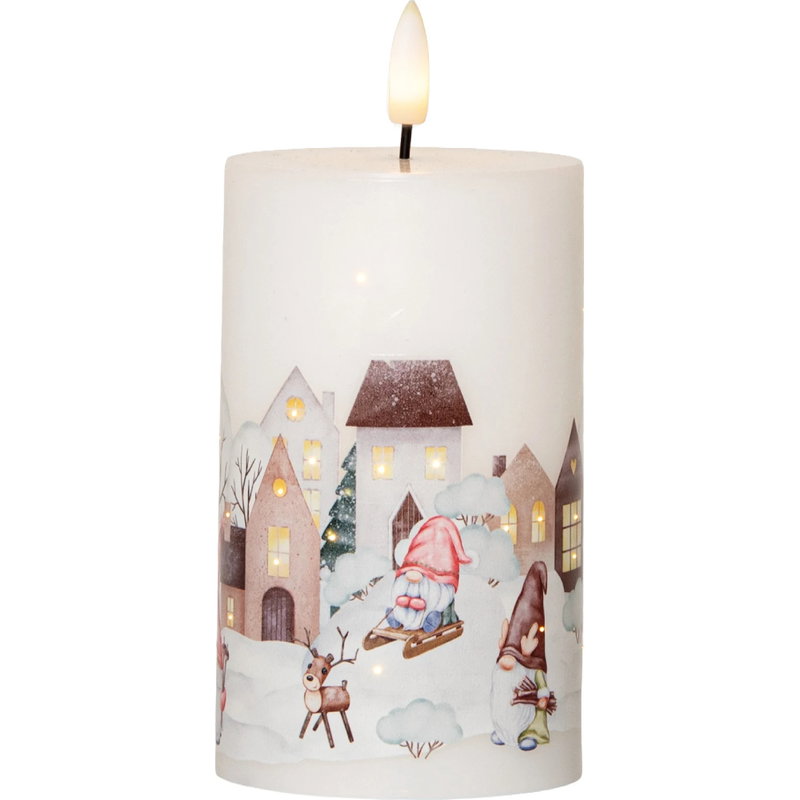 Blockljus Flamme Winterland 16cm