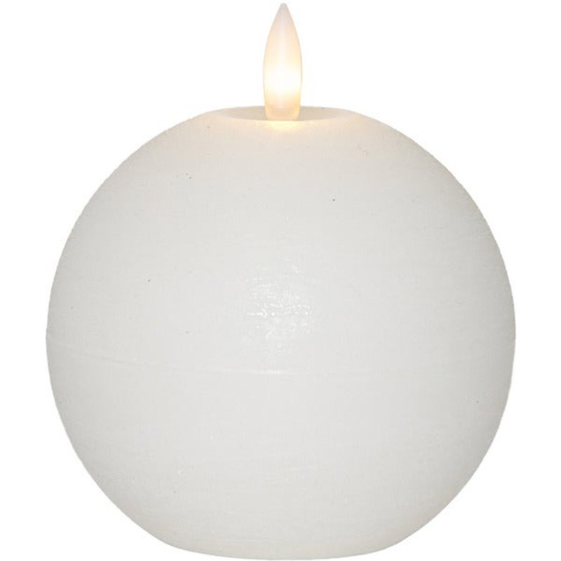 Blockljus Flamme Rustic Vit 11,5cm Rund