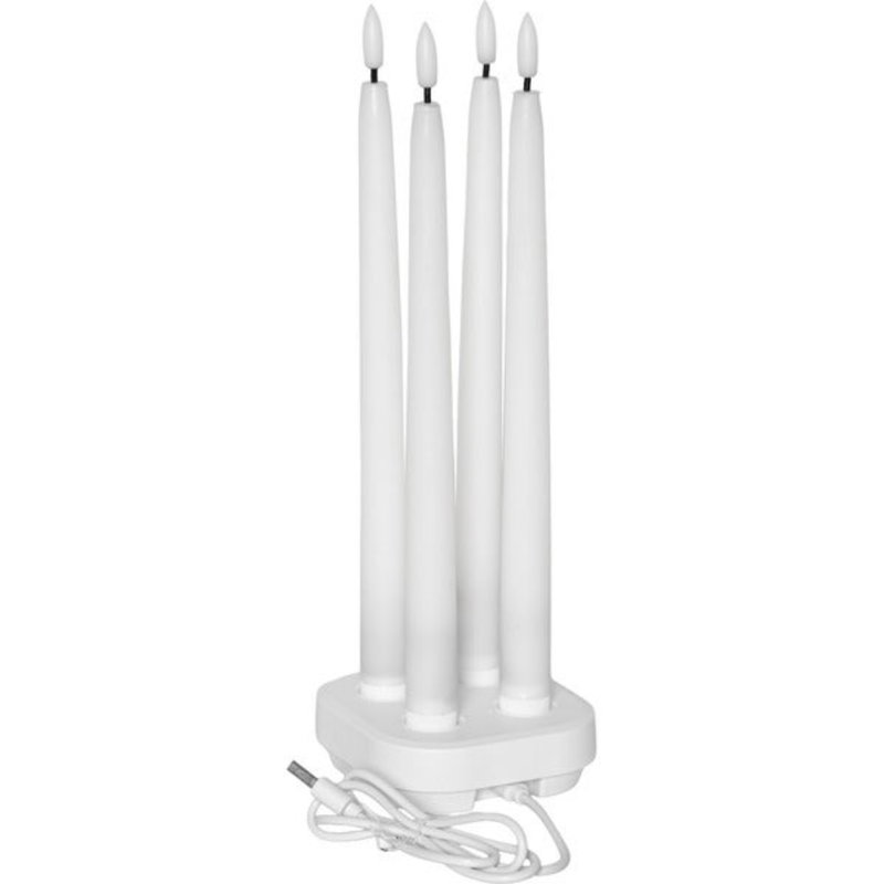 LED Antikljus 4-Pack Flamme Charge Timer