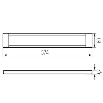 Bänkbelysning DAXA 574mm Dim Påbyggnad