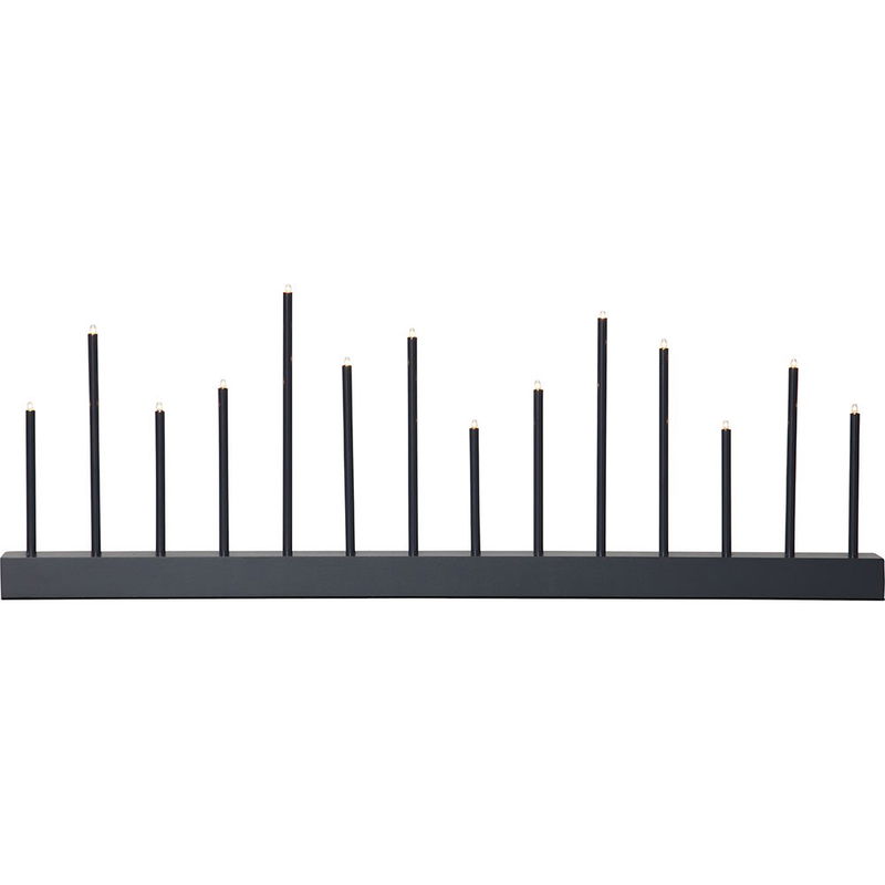 Ljusstake Buzz Grå 27cm Ljusstake Buzz Grå 27cm | Star Trading | Lampgrossen