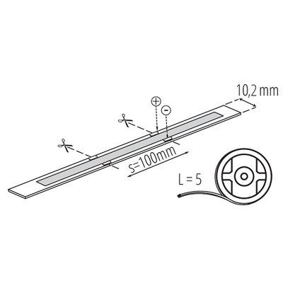 LED Strip COB Digital 24V 11W/m 1050lm/m Varmvit 3000K IP65