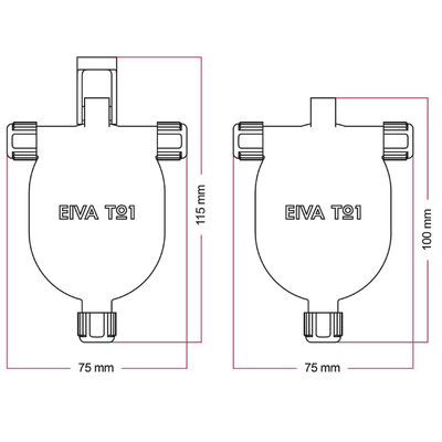 EIVA 3-vägsanslutning/ändavslut Svart IP65 Creative Cables
