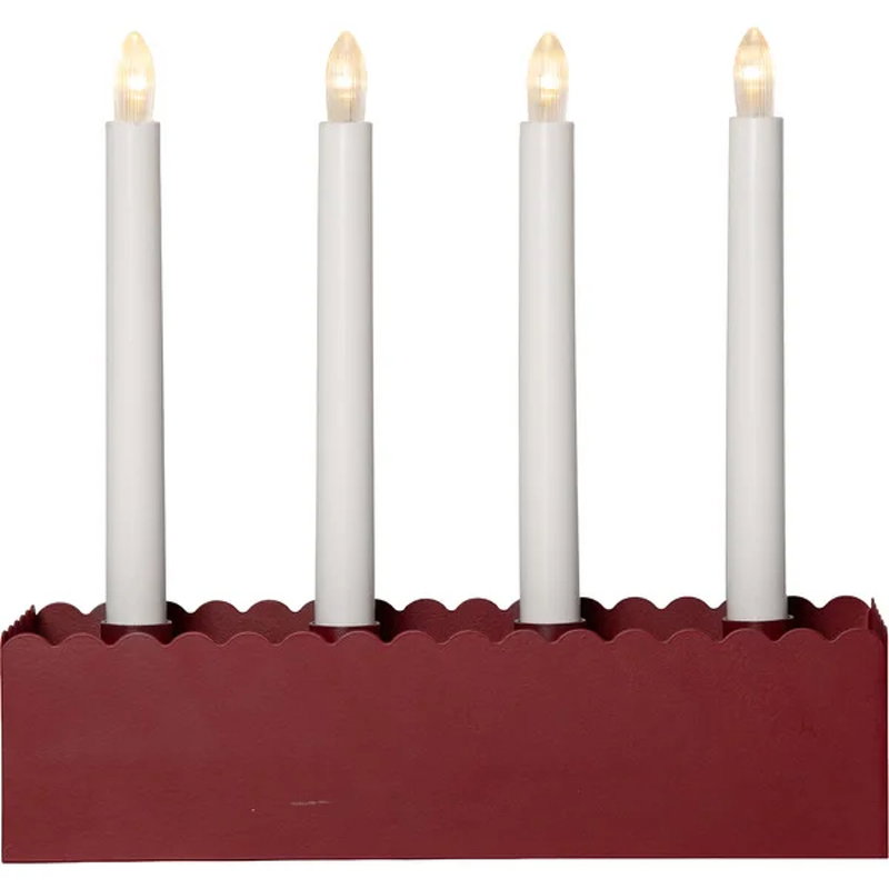 Ljusstake Advent Röd