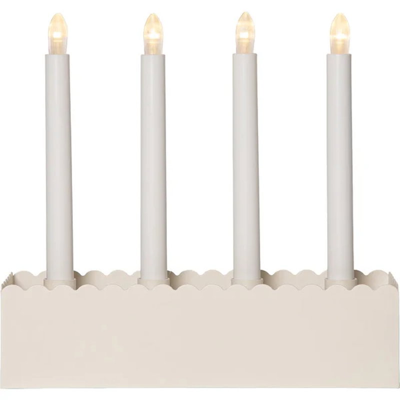 Ljusstake Advent Vit