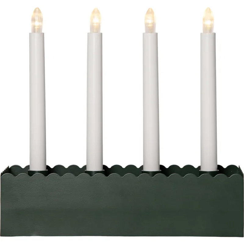 Ljusstake Advent Grön