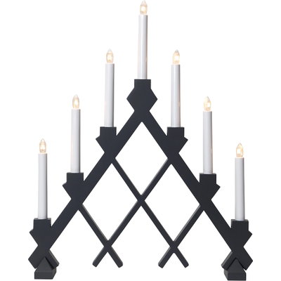 Ljusstake Rut Mörkgrå