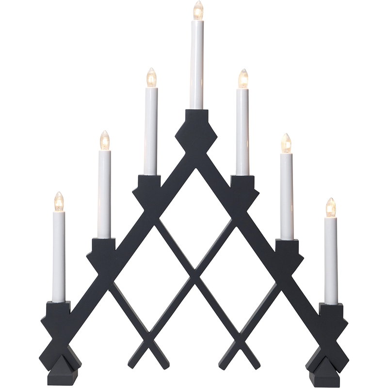 Ljusstake Rut Mörkgrå
