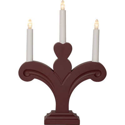 Ljusstake Orsa 3-ljus Röd