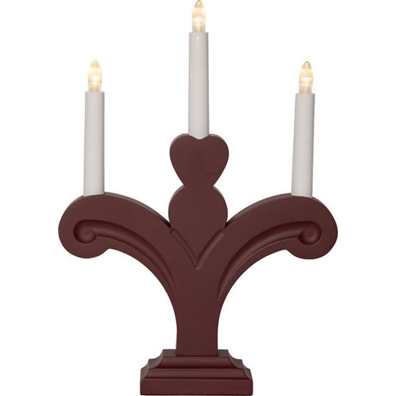 Ljusstake Orsa 3-ljus Röd