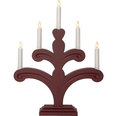Ljusstake Orsa 5-ljus Röd