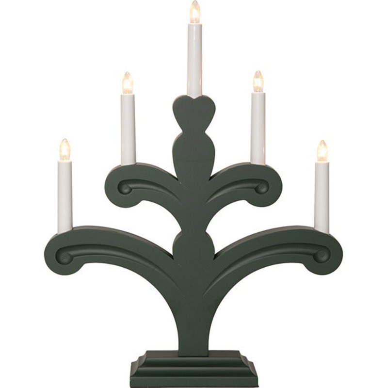 Ljusstake Orsa 5-ljus Grön