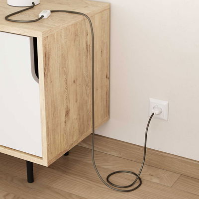 Textilkabel Glossy Mörkgrå 3x0.75 mm²