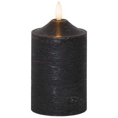 Blockljus Flamme 15cm Svart