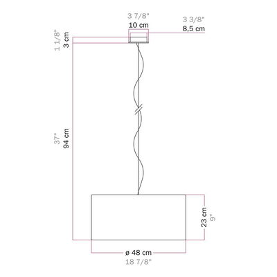 Cilindro Taklampa E27 Guld