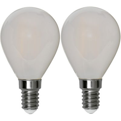Klotlampa LED Matt 1,4W 150lm  E14 2700K 2-pack