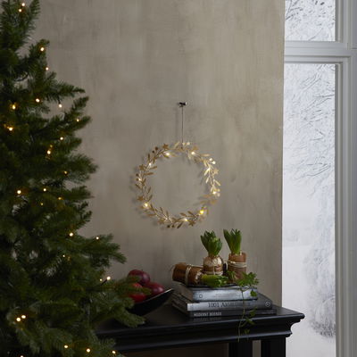 Hängande guldfärgad krans Holiday för inomhus