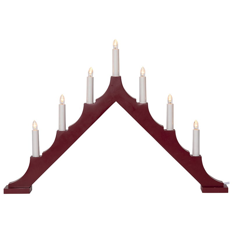 Ljusstake Alma Röd 40cm