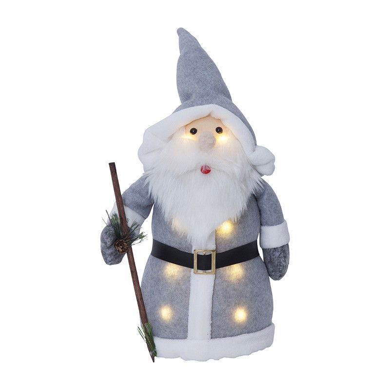 Juldekoration Panorama Joylight Grå Tomte 38cm Juldekoration Panorama Joylight Grå Tomte 38cm