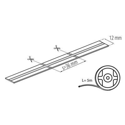 LED Strip LCOB 24V 21W/m RGBCCT