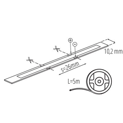 LED Strip COB CCT 12V 7-14W/m 560-1260lm/m 2700-6500K IP65