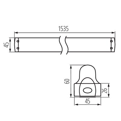 ALDO 4LED T8 LED Lysrörsarmatur