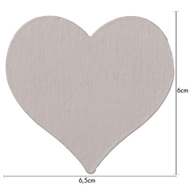 Ljusmanschett Tillbehör Hjärtan Beige 2-Pack