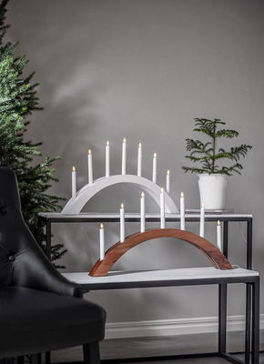 Ljusstake Acca Båge Brun 7st LED lampor