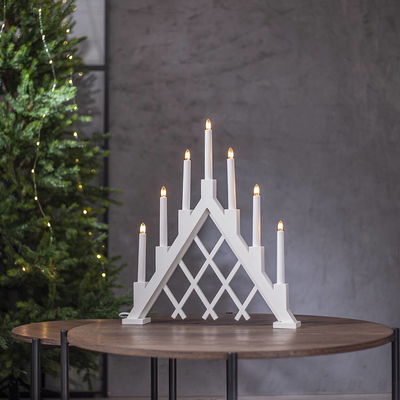 Ljusstake Rute Vit 7-ljus