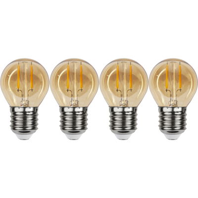 24V Klotlampa Amber LED 28lm E27 2500K - 4-pack