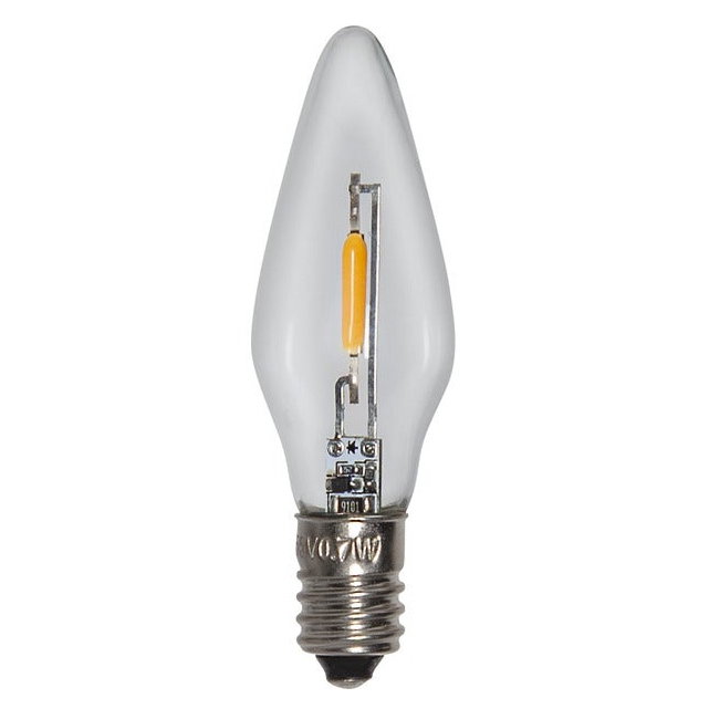 Topplampa Klar LED Filament E10 5-pack Dimbar 3-steg