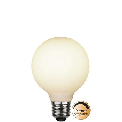 Globlampa Ø80 LED 400lm E27 Filament Opal 2600K Dim