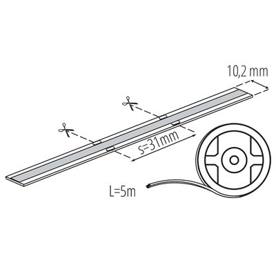 LED Strip COB 24V 15W/m RGB IP65