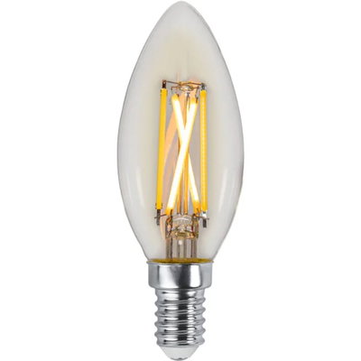 Dimbar Kronljuslampa LED Filament 4,5W 470 E14 2700-2200K Dim to warm