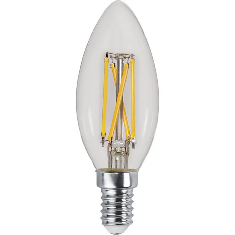 Dimbar Kronljuslampa LED Filament 4,5W 470 E14 2700-2200K Dim to warm