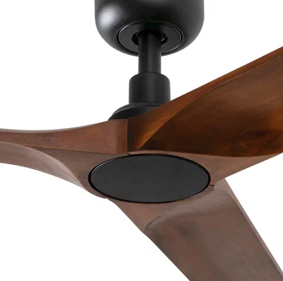 Takfläkt HEYWOOD Ø132cm Valnöt/Svart L Smart Appstyrd TUYA