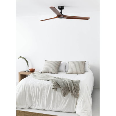 Takfläkt HEYWOOD Ø132cm Valnöt/Svart L