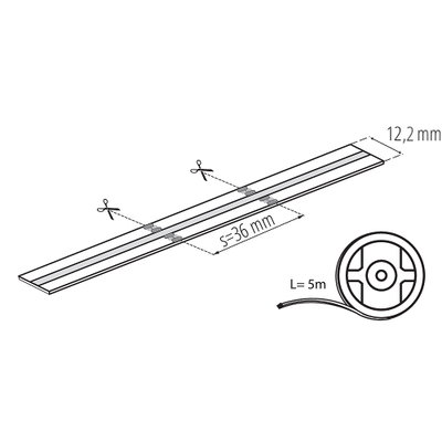 LED Strip COB 24V 21W/m 680lm/m RGB+CCT IP65