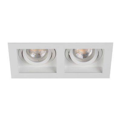 Downlight 2xGU10 ARET 185x100mm Vit