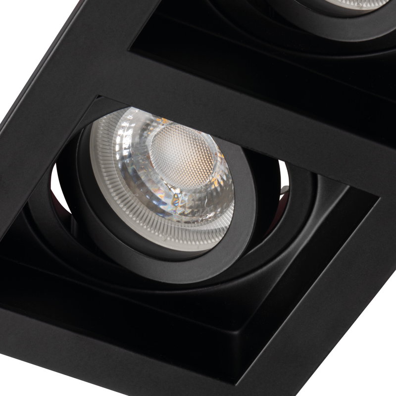 Downlight 2xGU10 ARET 185x100mm Svart