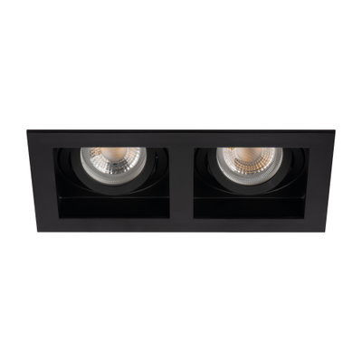 Downlight 2xGU10 ARET 185x100mm Svart