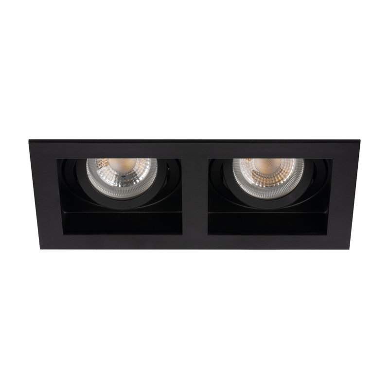 Downlight 2xGU10 ARET 185x100mm Svart